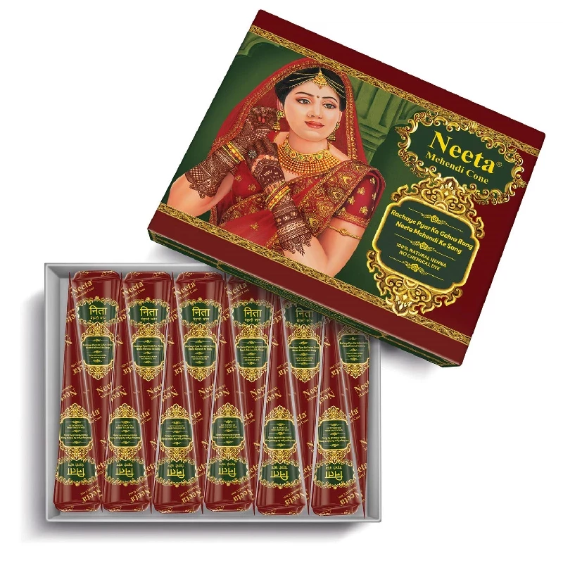 Mehandi Cone 12 Piece Mehendi Cone For Hand Designing, 180 g-2.webp